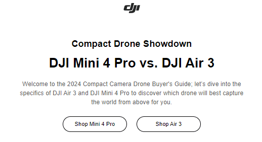DJI Mini 4 Pro vs. DJI Air 3