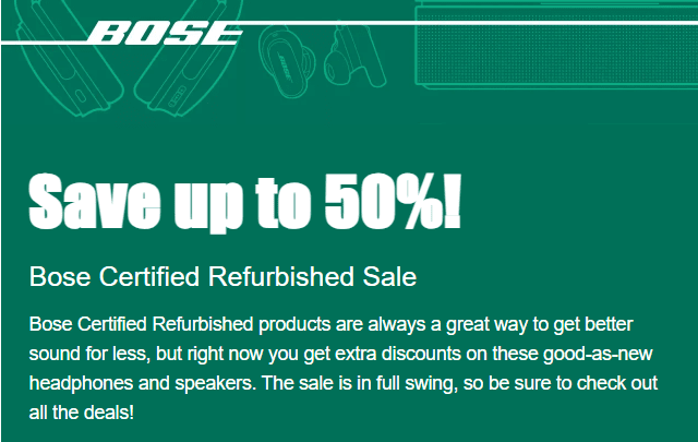 Our refurbished sale is on! Save up to 50%!