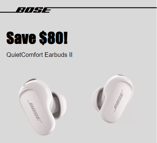 Save $80 on QC Earbuds II
