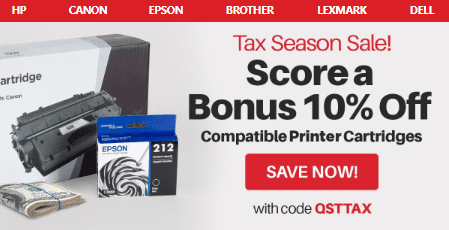 Tax Season Special! 10% Off Compatible Ink & Toner