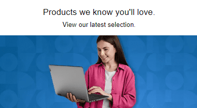 Your recommended products are inside